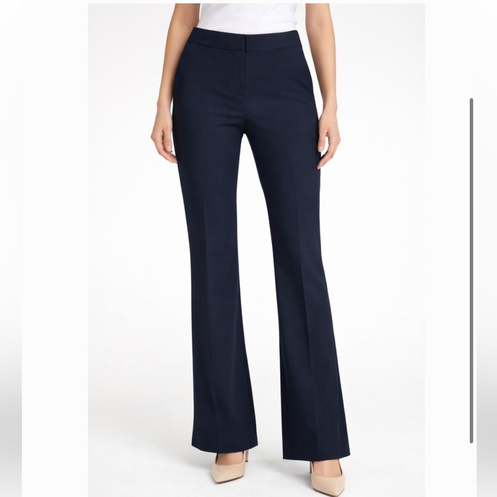 Bill Blass New York Classic Navy Women's Bootcut mid rise Dress Pants NEW